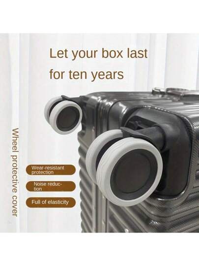 أثاث مكتبي 8 أغطية متعددة الاتجاهات للعجلات القابلة للدوران، مكافحة الخدش وماصة للصدمات مصنوعة من السيليكون لخفض الضوضاء للحقائب