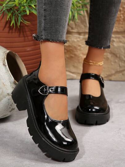 أحذية أوكسفورد حريمي أحذية نسائية مارى جين ذات كعب عالي سميك وحزام كاحل، طراز جوثيك لوليتا اوكسفورد كلاسيكية، مريحة للعمل والزفاف والزي المدرسي