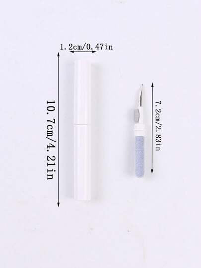 طقم تنظيف سماعات الأذن قطعة واحدة مع فرشاة لمنظف سماعات الأذن والهواتف اللاسلكية وأجهزة الكمبيوتر المحمولة والكاميرات (أبيض)
