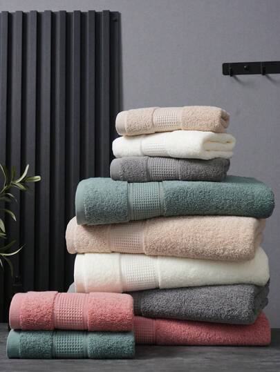 1 قطعة منشفة استحمام سميكة ومستطيلة المقاس 70*140 سم بنقشة جاكارد أو 1 منشفة مطبخ/وجه/يد مقاس 40*60 سم ناعمة ماصة للرطوبة وسريعة التجفيف مقاومة للبهتان مناسبة للحمام والفندق والسفر وهدايا الأعياد والصالون