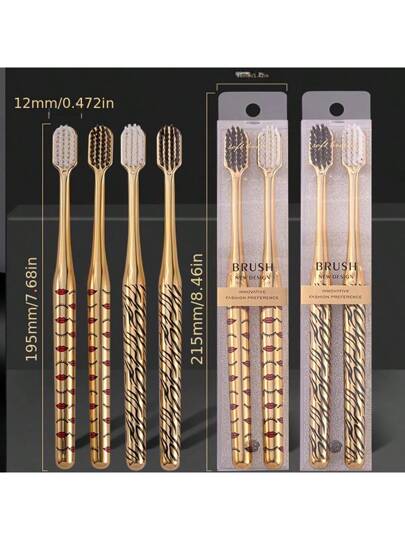 2 حبة من فرش الأسنان الناعمة الفاخرة، طقم فرشاة أسنان يدوية للكبار، تنظيف عميق وحماية الأسنان، عناية عميقة بالفم والاثنان، مستلزمات منزلية يومية، طقم سفر محمول، ديكور حمام صيفي