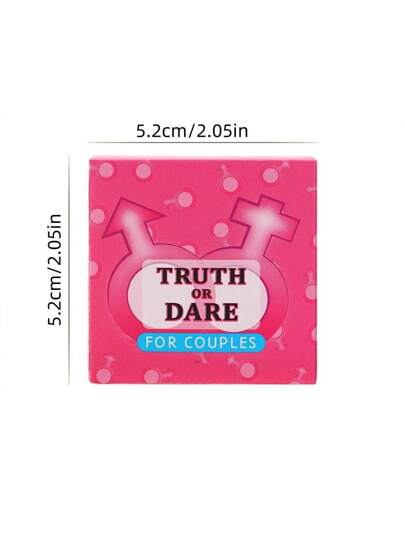 بطاقات لعبة الحقيقة أو التحدي المصغرة، ألعاب للأزواج، ترفيه محمول، رائع للسفر، هدية عيد الحب، ألعاب حفلات