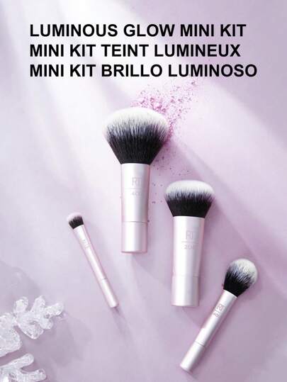 Real Techniques مجموعة ريال تكنيكس ميني المحدودة الإصدار ، مجموعة الإضاءة الخافتة ،مجموعة ميني التألق الخافت