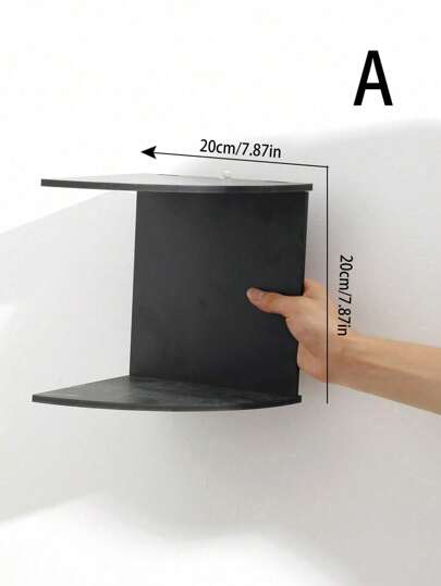 رف زاوية متعدد الطبقات، رف زاوية عائم، منظم حائط تخزيني، رفوف حائطية متعددة الطبقات من البي في سي سهلة التركيب للغرف، الحمامات، المطابخ، المكاتب، غرف المعيشة، مكتبة (قطعة واحدة)