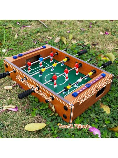 WIN.MAX طاولة كرة القدم الصغيرة للترفيه المنزلي والتفاعل الاجتماعي العائلي، جهاز لعبة منضدية ترفيهية، طاولة لعبة منافسة ل- 2 لاعب، تأتي مع 2 كرة قدم صغيرة بقطر 2.5 سم/0.98 بوصة