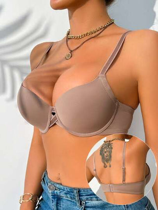 Shape ملابس داخلية نسائية بألوان سادة ذات تصميم بسيط، ذات تجميع مع حمالة سلكية