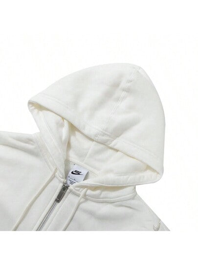 Nike جاكيت نسائية FV7516-133، 2024 الجديدة، عادية رياضية مقاومة للرياح بغطاء للرأس بشكل بومبر