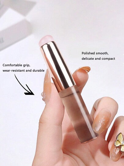 فرش شفايف سيليكون صغيرة مع غطاء، فرشاة أحمر شفاه، كريم أساس، بلسم شفاه، أدوات مكياج متنقلة مدمجة