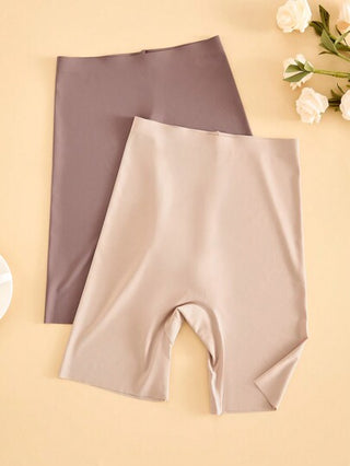 Shein Underwear&Sleepwear Basics 4 قطع/حزمة سراويل داخلية ملونة بسيطة التصميم