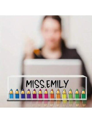 لوحة مكتب أكريليكية مخصصة- هدية ديكور مثالية للمكتب للرجال والنساء، هدية مثالية للمديرين والمعلمين والممرضات والموظفين والزملاء، هدايا مخصصة، عيد الميلاد، ، هدايا المناسبات