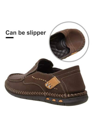 CAMEL CROWN الحذاء الكاجوال المسطح للرجال، سهل الارتداء بدون ربط شريط، قماش ناعم، حذاء قابل للقيادة والقوارب خفيف الوزن