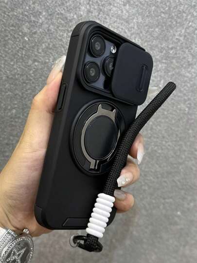 علاقة الهاتف الجديدة، غطاء هاتف مغناطيسي قابل للفصل عالي الجودة مع حامل، متوافق مع هواتف آيفون 15/16 برو ماكس/14 برو، يشمل سير معصم، طلاء ماط، مناسب للرجال والنساء، آيفون 13/12/11/15 بلس، موديل شائع