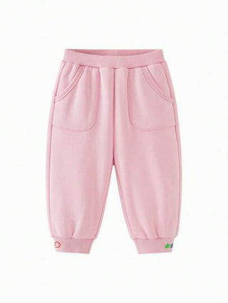 mini bala بنطلون ملائم للأطفال الرضع مبطن بطبقات دافئة من مجموعة شتاء 2024