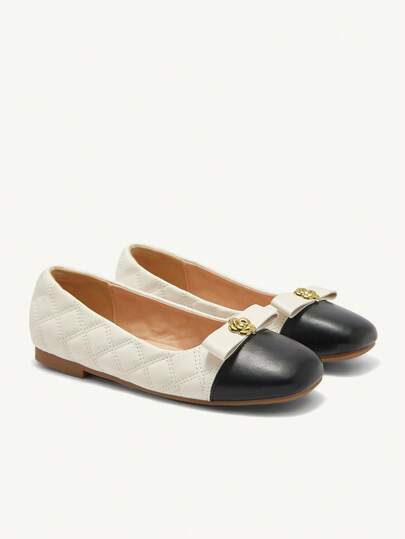 CUCCOO CHICEST أحذية نسائية مريحة مسطحة بتصميم زهور والأقمشة اللاصقة في اللون الأساسي