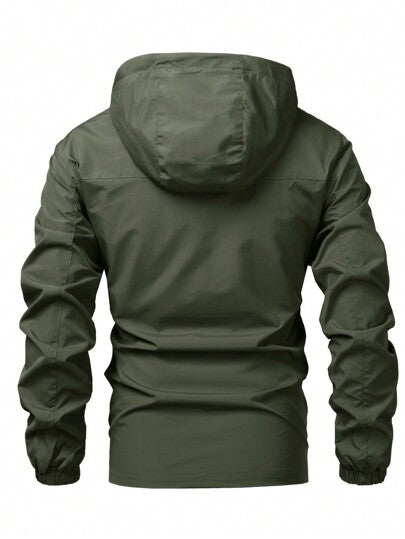 Manfinity Homme جاكيت رياضية مبطنة قابلة للتحويل للرجال مع سحاب