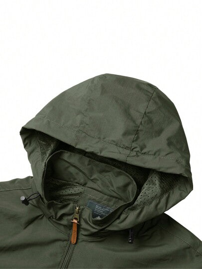 Manfinity Homme جاكيت رياضية مبطنة قابلة للتحويل للرجال مع سحاب