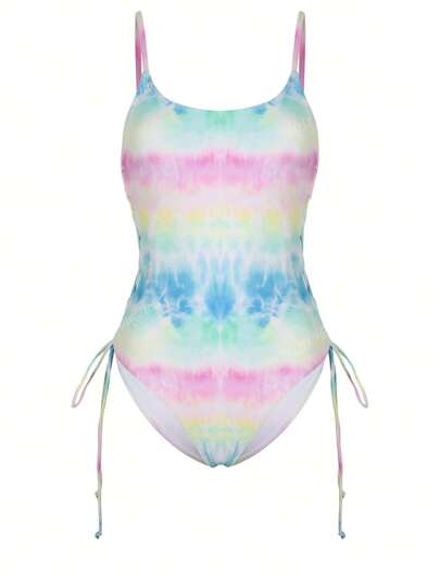 مايوه حريمي قطعة واحدة ملابس سباحة قطعة واحدة للنساء مع تصميم الربطة، عصرية وكاجوال مناسبة للعطلات والشاطئ الصيفي