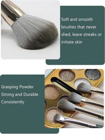 14 قطعة / مجموعة فرشاة مكياج احترافية + 3 قطع أسفنجة مكياج سوداء ، مجموعة كاملة من أدوات التجميل الخضراء مناسبة للأساس والأحمر والحواجب والكونسيلر والخلط السائل ، ضرورية للمبتدئين وفنانو المكياج