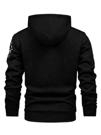 جاكيت واقية للرياح ذات طباعة عصرية مبطنة للشتاء/الخريف، مناسبة للمراهقين الكاجوال