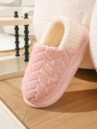 نعال منزلية للسيدات بتصميم بسيط مانعة للانزلاق لمناسبات الخارج/الداخل ، ذات وسادة سميكة وفرو صناعي، جديدة لفصل الخريف/الشتاء