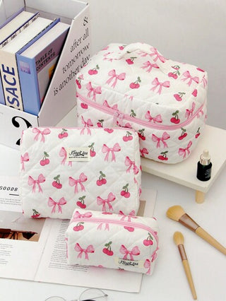 قطعة واحدة / مجموعة حقيبة مستحضرات التجميل ذات تصميم فرنسي وردي، حقيبة مكياج محمولة عصرية، حقيبة تخزين متعددة الوظائف لأحمر الشفاه والفوط الصحية والعملات المعدنية والمفاتيح وغيرها، حقيبة غسيل كبيرة السعة جميلة لمنظم مستحضرات التجميل للسفر، هدية عيد الأم