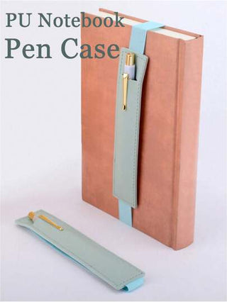 حافظة قلم من البولي يوريثان مع حزام مطاطي لتخزين قلم واحد، أكمام قابلة للفك لحفظ أقلام الكمبيوتر اللوحي والخطاطة، حامل بألوان سادة للأقلام بحجم الدفتر، هدايا للأصدقاء للاستخدام المنزلي/المدرسي/المكتبي، ضرورية للعودة للمدرسة وللرحلات العمل