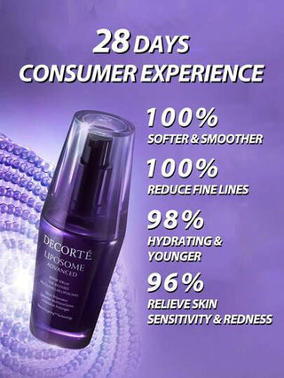 DECORTÉ سيروم DECORTE LIPSOME ADVANCED REPAIR بتجانس متعدد الطبقات متحرر بالوقت بحجم 75 مل. يخترق الخلايا السطحية بالكامل ويرطب بشكل متواصل البشرة الجافة والمتشققة أو المشكلة. ينتشر بلمسة رطبة ويشعر بملمس الحرير الناعم ويعمل طوال الليل حتى الصباح...