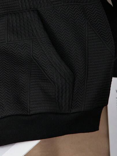 SHEIN معطف شتوي مبطن بقلنسوة للمراهقين الذكور، مزين بطبعة الحصان المطرزة، مناسب لفصلي الخريف والشتاء