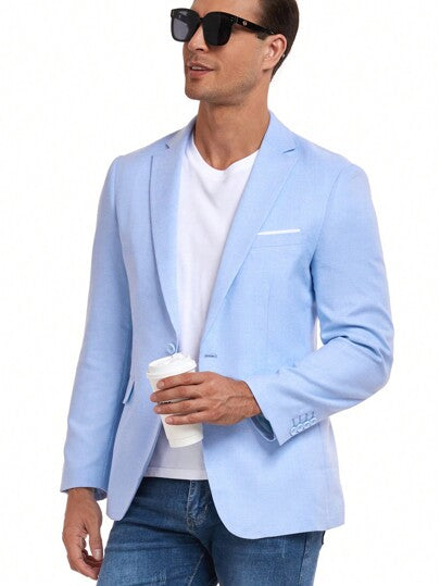 بدلة رجالية من Furuyal خفيفة الوزن، جاكيت ذات لون أزرق غامق، قصة نحيفة، تناسب الحفلات والأعمال والأعراس، مقاسات من XS إلى 3XL