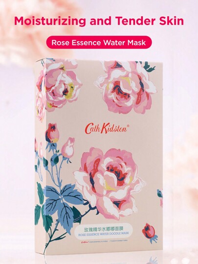 CATH KIDSTON طقم قناع الوجه المرطب والمرطب من روز إسينس من كاث كيدستون، 5 أوراق، 25 مل*5