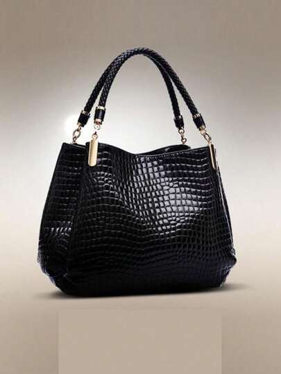 Dedoo حقيبة كروكودايل مطبوعة ذات التصميم البسيط والأنيق والخفيفة الوزن، هدية عيد الأم مثالية للبنات المراهقات والنساء والطلاب بالكلية والموظفين في المكتب والحياة العملية، مناسبة للمكتب والكلية والعمل والتنقل واستخدامات الخارج والسفر