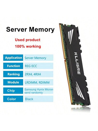 Kllisre ذاكرة الخادم DDR4 8 جيجابايت 16 جيجابايت 32 جيجابايت 64 جيجابايت REG ECC 1.2 فولت 288 سن 2133 2400 2666 3200 ميجاهرتز 2RX4 4RX4 رام