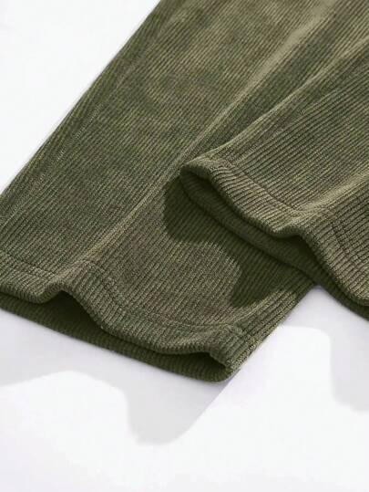 بنطلون رجالي قطني مزخرف بارز، قطعة ملابس رسمية فضفاضة وعملية