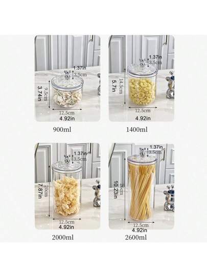 1 قطعة برطمان تخزين حلوى بشكل دبابيس قابل لإعادة الاستخدام، وعاء بلاستيكي شفاف محكم الإغلاق، مناسب لتخزين الحلوى والبضائع الجافة والبن والمكسرات