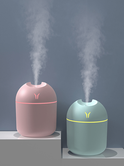 مرطب هواء صغير محمول بمحول USB سعة 250مل ، موزع زيت أساسي مع إضاءة ليلية ملونة ، ماكينة العلاج بالروائح الطبيعية ، للسفر والمكتب والسيارات والغرفة /1 جهاز موزع زيت أساسي+ 1 هدية زيوت طبيعية للتجهيزات