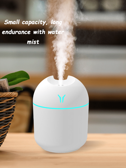 مرطب هواء صغير محمول بمحول USB سعة 250مل ، موزع زيت أساسي مع إضاءة ليلية ملونة ، ماكينة العلاج بالروائح الطبيعية ، للسفر والمكتب والسيارات والغرفة /1 جهاز موزع زيت أساسي+ 1 هدية زيوت طبيعية للتجهيزات