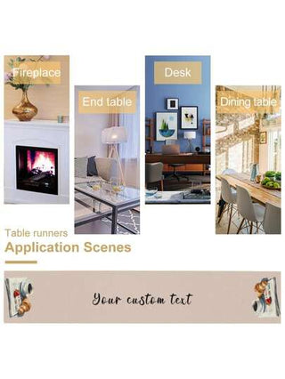 منتجات مخصصة | منضدة عداء صورة عائلة، عداء منضدة مخصص، هدايا منزلية، مفرش طاولة، ديكور منزلي