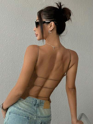EZwear لباس علوي نسائية كاجوال بلا أكمام ذات لون واحد بتصميم بسيط وبسيط للارتداء اليومي