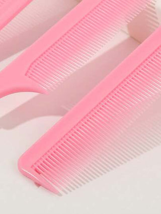 3 قطع من الشوك الشعرية مع دبابيس الصلب بتصميم ذيل الفأرة الوردية، مشط تمشيط الشعر بأسنان من الفولاذ المقاوم للصدأ، مناسبة للاستخدام المنزلي والصالون