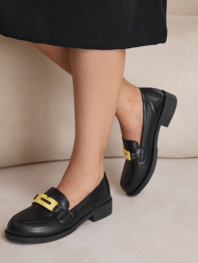 أحذية أوكسفورد حريمي CUCCOO CURVES أكسفورد بنعل سميك وأصابع حادة ومنصة عريضة، أسود داكن، نمط بريطاني كاجوال مناسب لجميع المواسم، طراز شامل للنساء