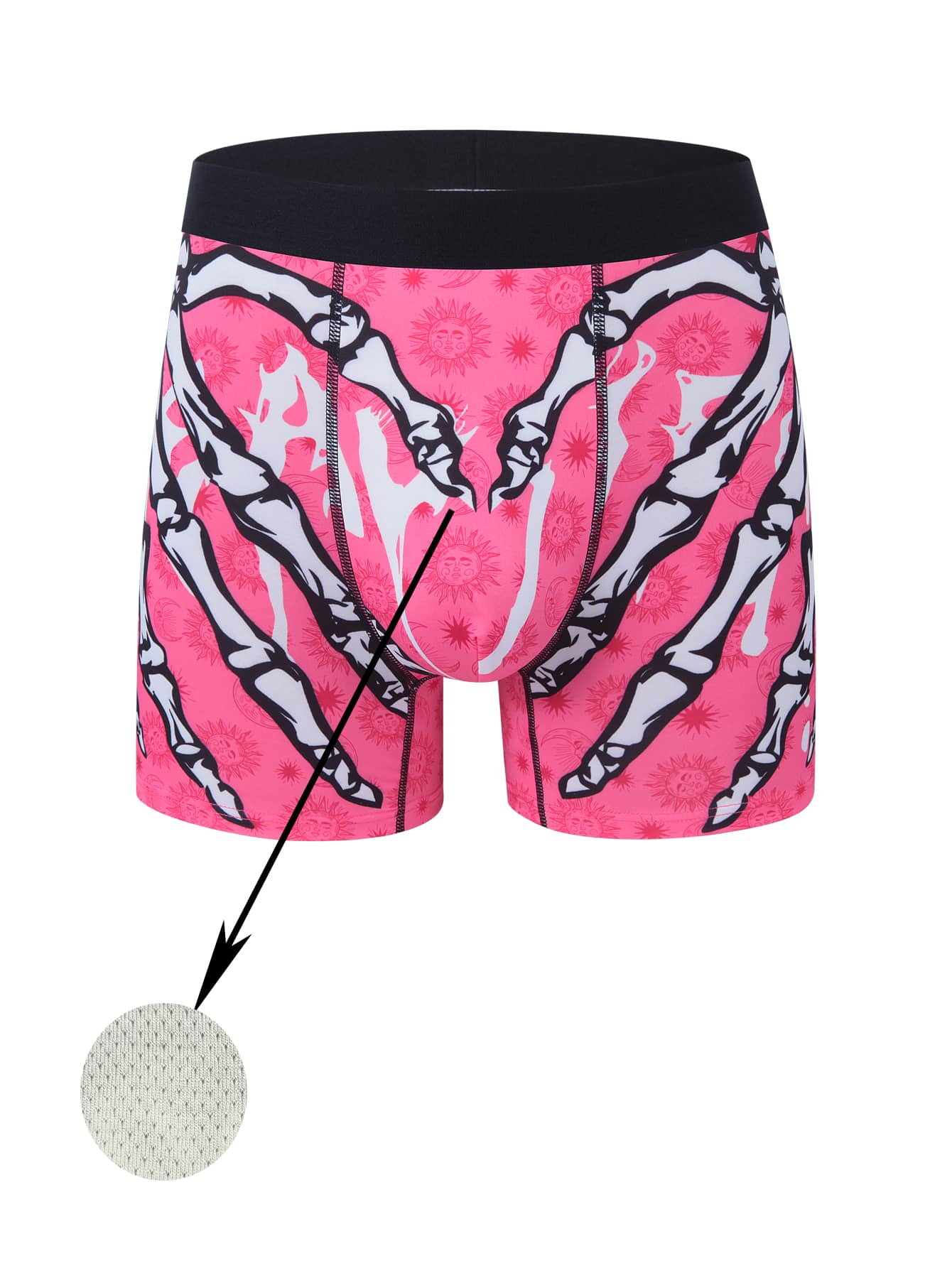 1 قطعة ملابس داخلية رجالية صندوق قصيرة بطول عادي بأقدام حيوانات مطبوعة مريحة ومنفذة للهواء