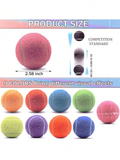 4 كرة تنس من القماش الحرارى عالية المرونة والمقاومة للضغط للتدريب، مع شبكة محمولة ، يمكن استخدامها داخل وخارج المنزل ، لعبة حيوانات أليفة