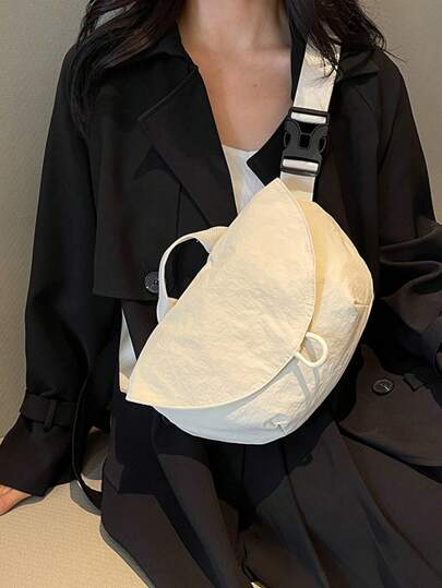 حقيبة نسائية بسيطة ، خفيفة الوزن وجميلة لعام 2025، تصميم فاخر ومميز لحقيبة الكتف ، حقيبة قماش نايلون متعددة الوظائف، حقيبة تخزين وظهر، مناسبة للرياضة والعمل والتنقل