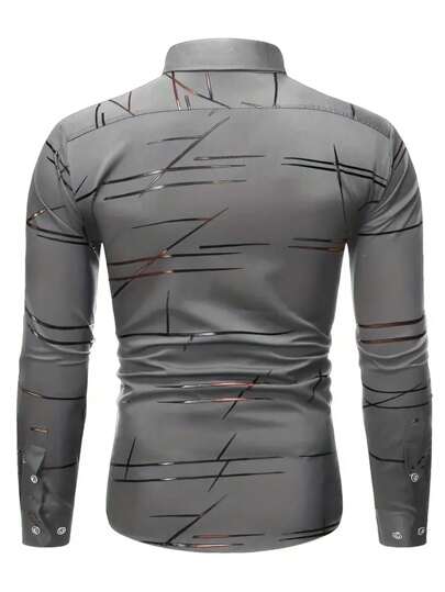 قميص ثوب للرجال ذو ياقة مندرين عادي أزرار أكمام طويلة للعمل والتنقل اليومي ، قميص رسمي رفيع المقاس للرجال ، قميص لامع أحادي اللون للرجال. مناسب للارتداء اليومي ، للذهاب للعمل ، للخروجات ، للحفلات ، يمكن ارتداؤه مع بناطيل البدلة أو البدلات للحفلات والأعراس