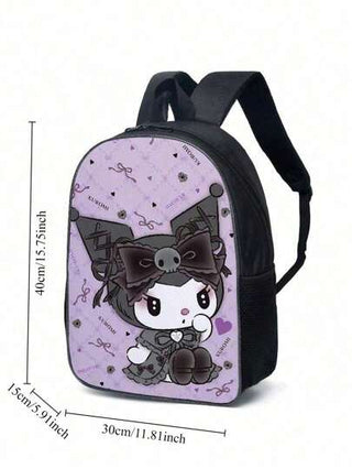 Sanrio طقم حقيبة ظهر لطلاب المدارس الابتدائية مطبوع بأكمله بتصميمات الرسوم المتحركة من 3 قطع، تشمل حقيبة غداء وحقيبة أقلام للأطفال، رسوم كرتونية كاواييي، للسفر والتخزين والتجميل والعطلات والتنظيم، حقائب ظهر صغيرة، هدية أولاد، حقيبة مدرسة، حقيبة سفر