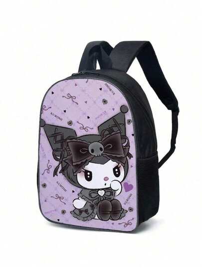 Sanrio طقم حقيبة ظهر لطلاب المدارس الابتدائية مطبوع بأكمله بتصميمات الرسوم المتحركة من 3 قطع، تشمل حقيبة غداء وحقيبة أقلام للأطفال، رسوم كرتونية كاواييي، للسفر والتخزين والتجميل والعطلات والتنظيم، حقائب ظهر صغيرة، هدية أولاد، حقيبة مدرسة، حقيبة سفر