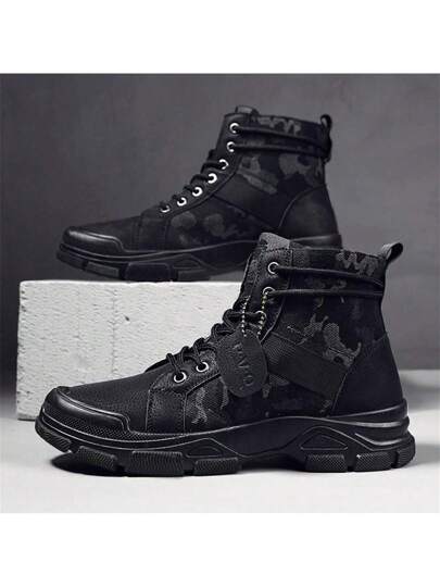 بوت رجالية, بوت برقبة عالية بطراز بريطاني, بوت صحراوية كلاسيكية أمريكية للدراجات النارية وللخارج, تناسب مقاس أصغر بمقاس واحد, خريف/شتاء