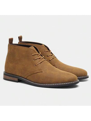 بوت كلاسيكية رجالي الفينتاج ديربي القتالية، بوت كاحل صلبة مانعة للانزلاق للتنقل اليومي