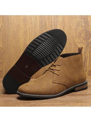 بوت كلاسيكية رجالي الفينتاج ديربي القتالية، بوت كاحل صلبة مانعة للانزلاق للتنقل اليومي