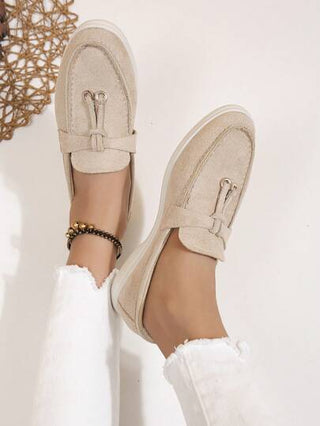 حذاء كاجوال مموسل للسيدات بياقة مرنة, بدون ربط, خفيف الوزن ومريح, متعدد الإستخدامات